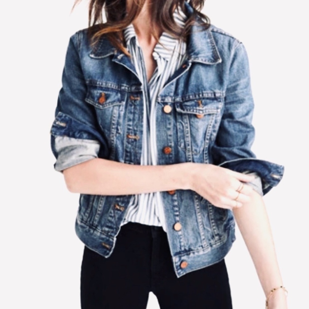 Madewell Classic Denim Jean Jacket Medium Wash Sz XS - Picture 6 of 6
